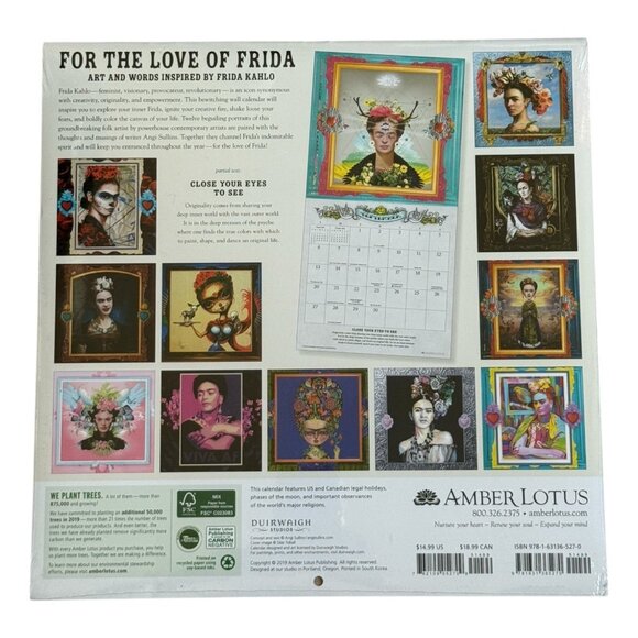 For The Love Of Frida 2020 Calendar of Art & Words Inspired by Frida Kahlo - Picture 2 of 2